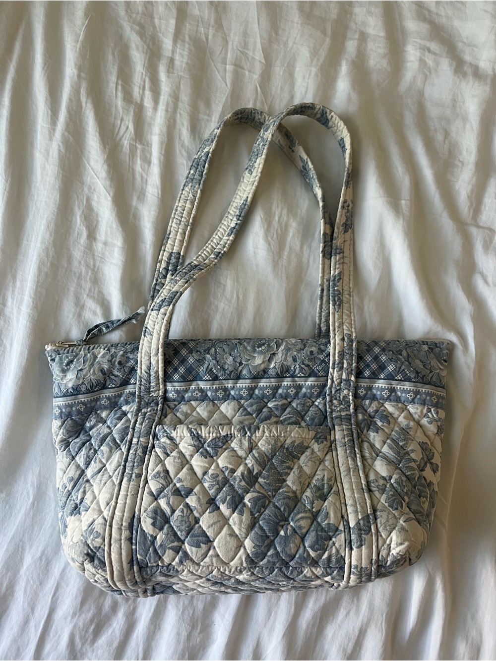 Vintage Vera Bradley Blue Toile Tote